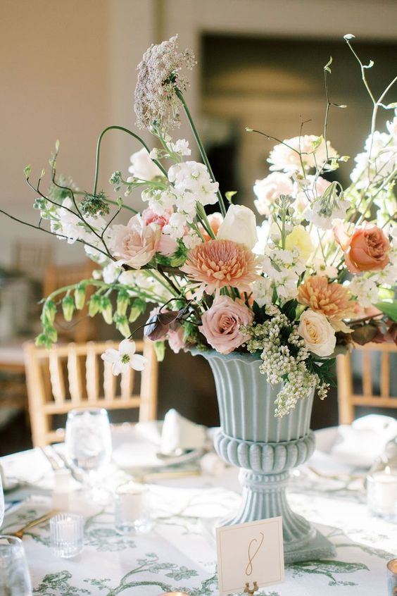 Luxury wedding linens for spring.