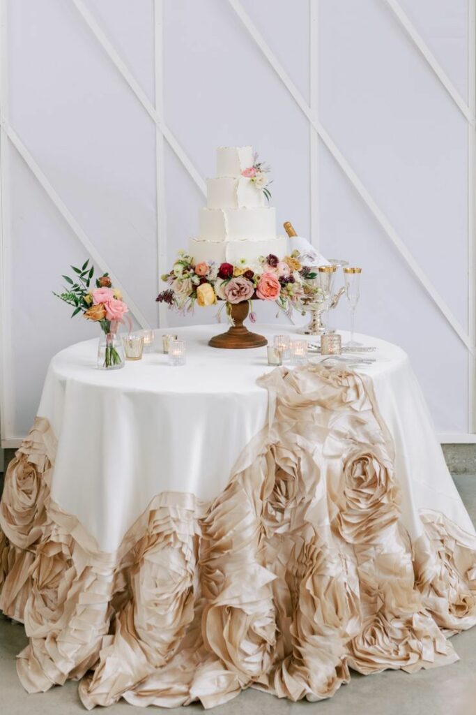 2023 Spring Wedding Color Palette trends, romantic wedding, whimsical wedding design, enchanting wedding, wedding linen trends, statement linens
